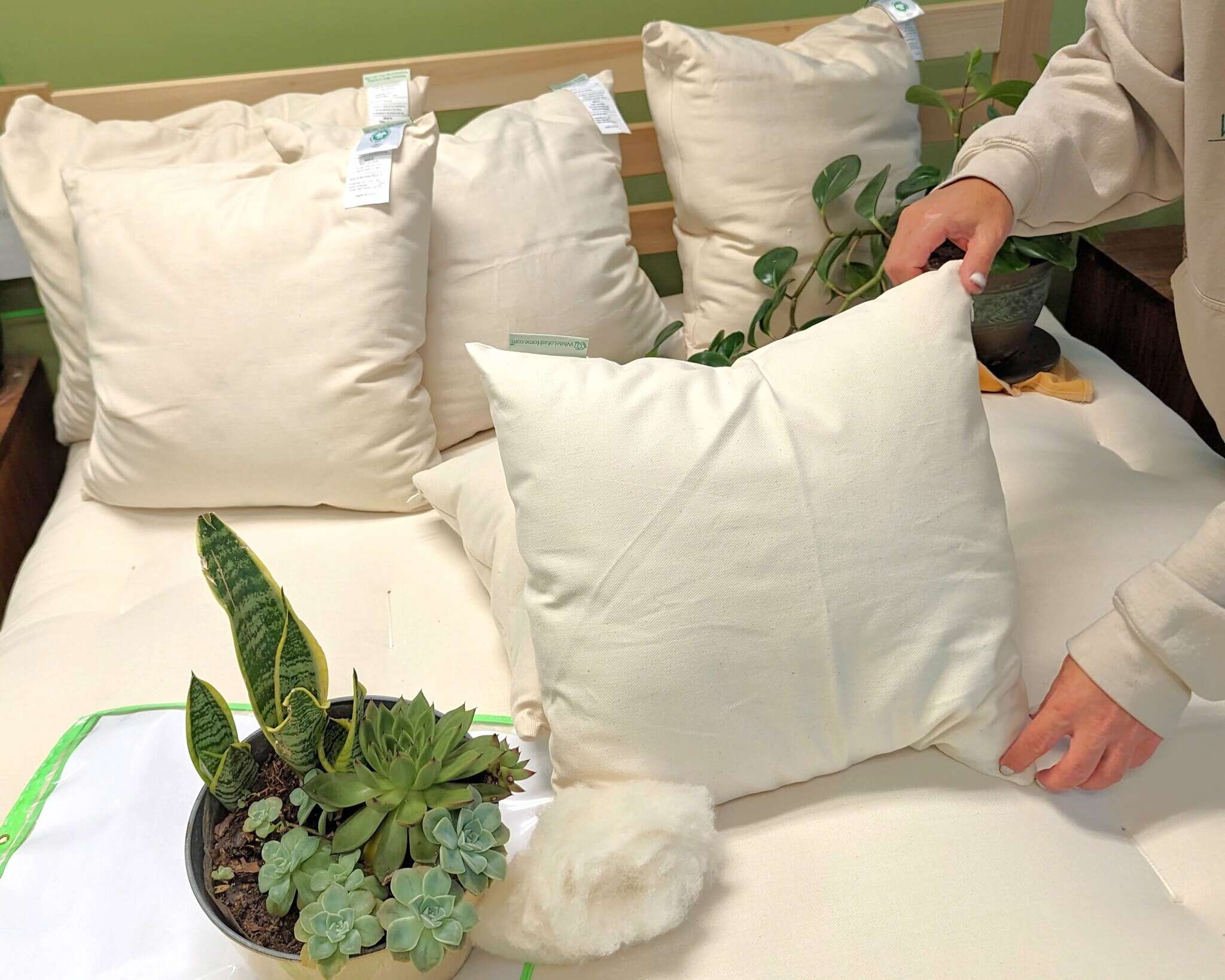 White Lotus Home Natural Shredded Latex Decorative Pillow Inserts  (Washable) at