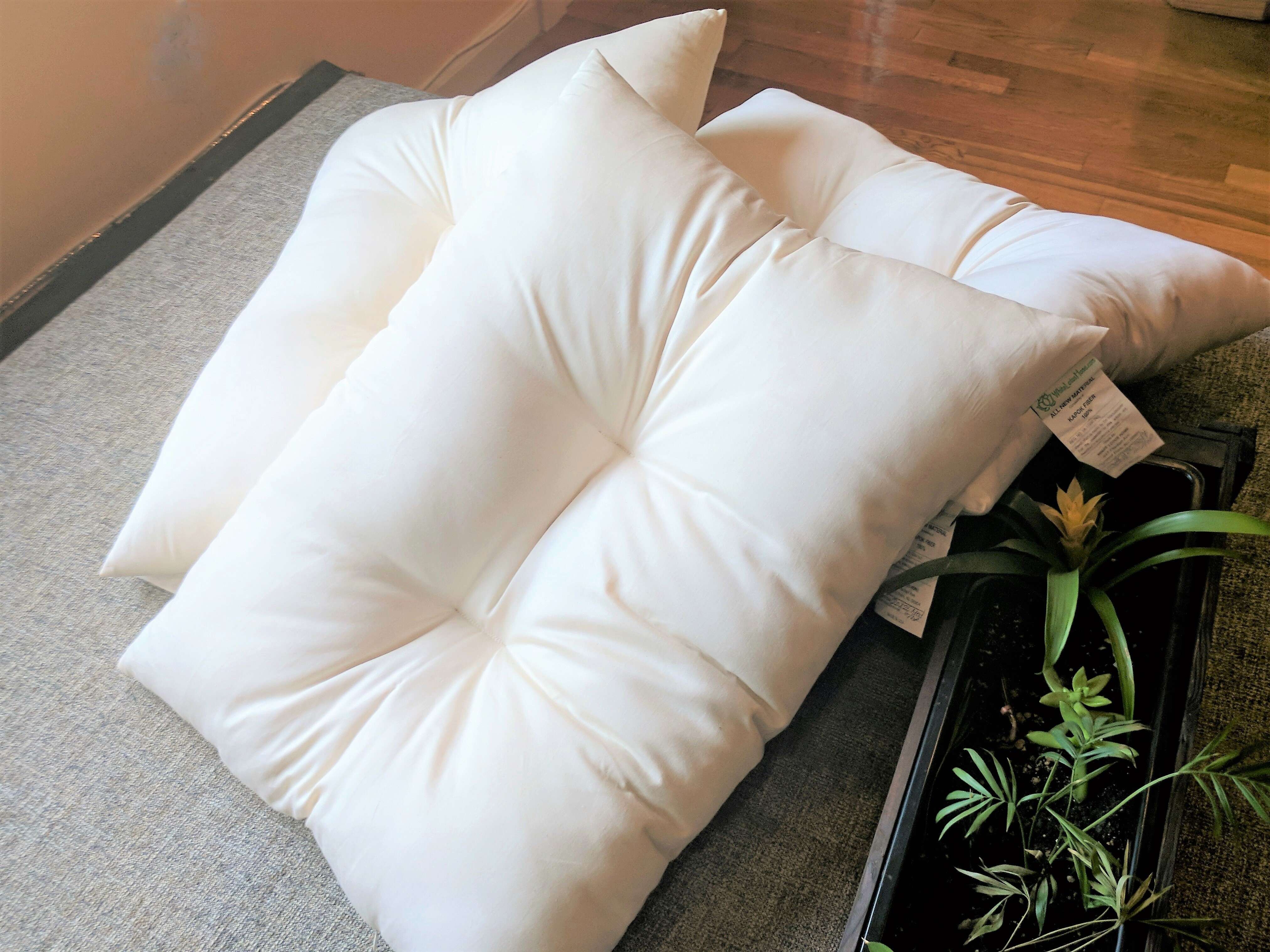 Buy Organic Cotton Pillows luxurious sateen is spun in the USA from