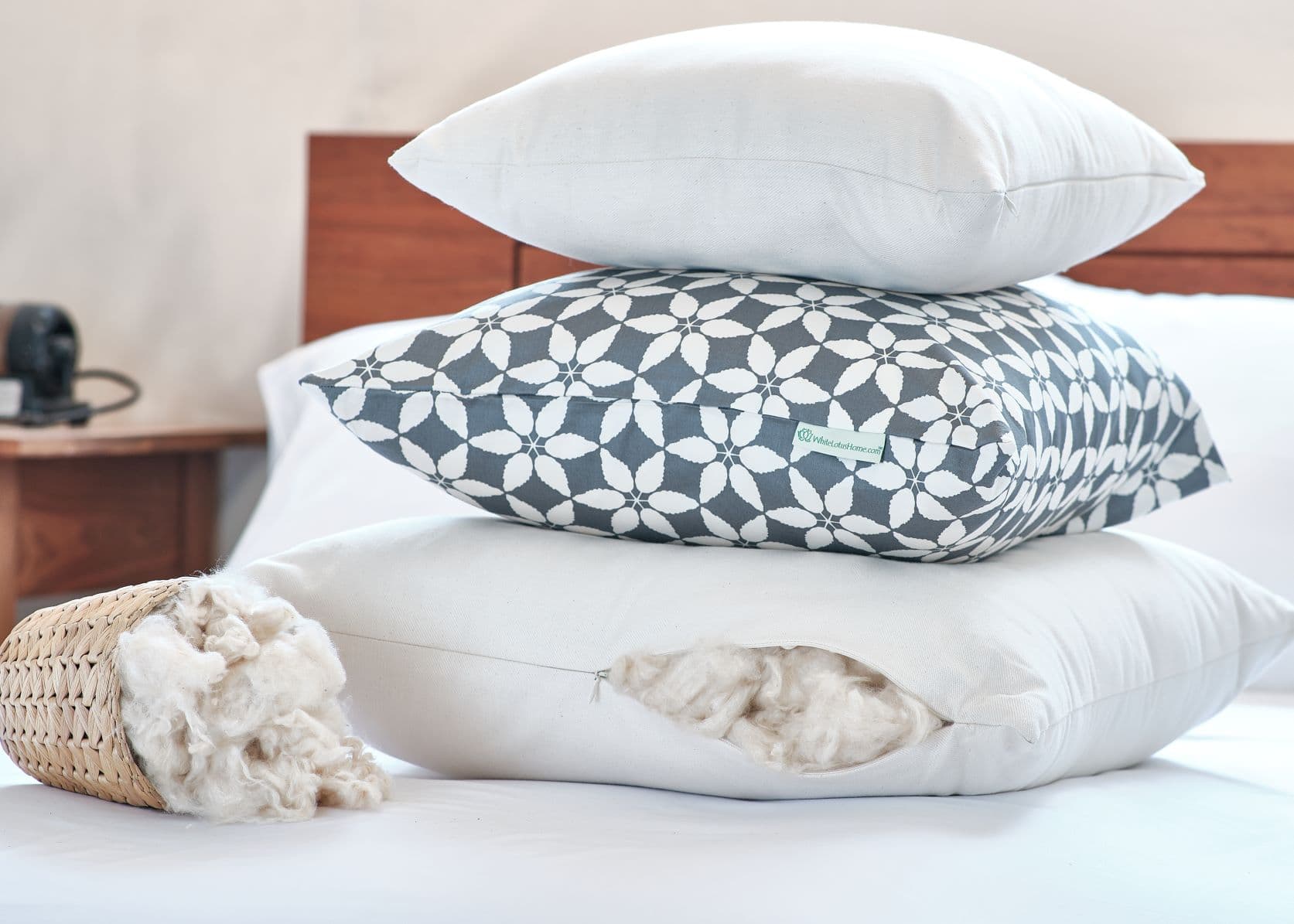 Organic Cotton and Kapok Decorative Pillow Inserts