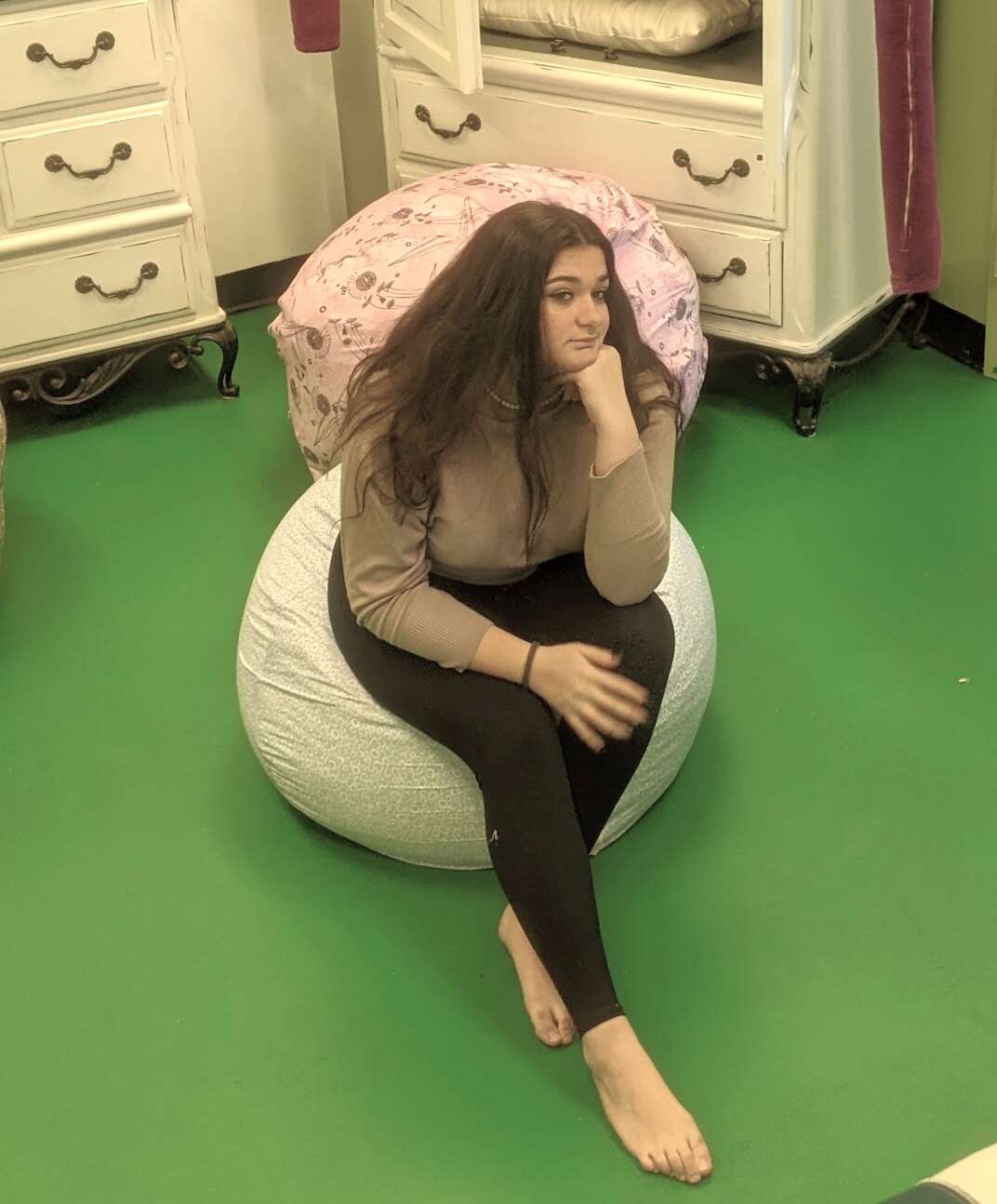White Lotus Home Shredded Natural Latex Bean Bag
