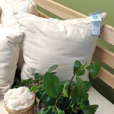 White Lotus Home Fluffy GOTS Organic Cotton Decorative Pillow