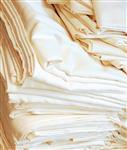 GOTS Organic Cotton Sateen Fabric by the Yard in NATURAL 112" Wide