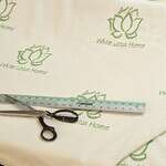 White Lotus Home GOTS Organic Cotton Washable & Waterproof LOGO Fabric by the Yard 90" Wide