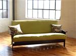White Lotus Home Green Cotton Boulder Futon