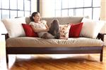 White Lotus Home Green Cotton and Latex Futon