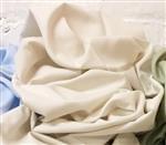 GOTS Organic Cotton Sateen Fabric by the Yard in NATURAL 112" Wide
