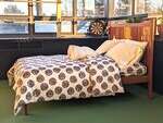 White Lotus Home GOTS Organic Cotton Sateen Print Duvet Covers w/Natural Sateen on Back