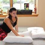 White Lotus Home Shredded Latex Contour Pillow (Washable)