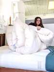 White Lotus Home Wool Topper in Organic Cotton Case